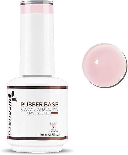 Nicedeco Base Rubber para Uñas Esmaltes Semipermanentes en Gel Base de Caucho UV/LED Soak-Off Colores Vibrantes y Duraderos 15ML 22 - 1