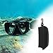 Tdoutop Diving Glasses Bag Snorkel Equipment Container with Zipper Dustproof Portable Scuba Dive Mask Pouch for Motion Camera Nose Clip, Black