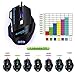 immagine 3iAmotus Mouse da Gioco, Ergonomico Mice da 7200 DPI Regolabile ottico Mouse 7 Pulsanti RGB Gaming Mice Gioco Lavoro Mouse Universale USB per Windows,PC,Computer, Mac OS,Laptop,Notebook(Nero)