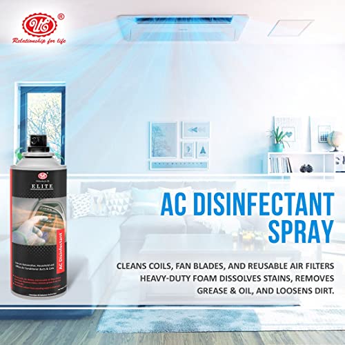 Image of UE Elite Air Conditioner Cleaner & AC Disinfectant Foaming Removes odour-causing contaminants, thick foaming formula effective cleaning -250 ML Suitable For Home, Car & Office