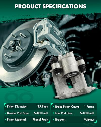 Image of SCITOO Rear Right Brake Caliper Without Bracket 184784 Compatible For Chrysler For PT Cruiser 2001-2010