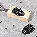 2 Pack Small Hasp Latches for Wooden Boxes Toggle Tool Box Buckle Latch Lock Replacement for Metal Box Duckbilled Chest Latches for Road Case Guitar Case Door Latch Hardware, Black