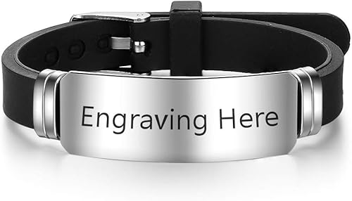 Miniatura 6 de LanM Pulseras de alerta médica de silicona para hombres y hombres, pulsera médica tipo 1, pulsera para diabetes para mujeres, grabado gratuito,