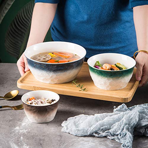Hemoton Autêntico Japonês Ramen Tigela de Sopa Tigela de Porcelana Conjunto Tigela de Macarrão de Ce
