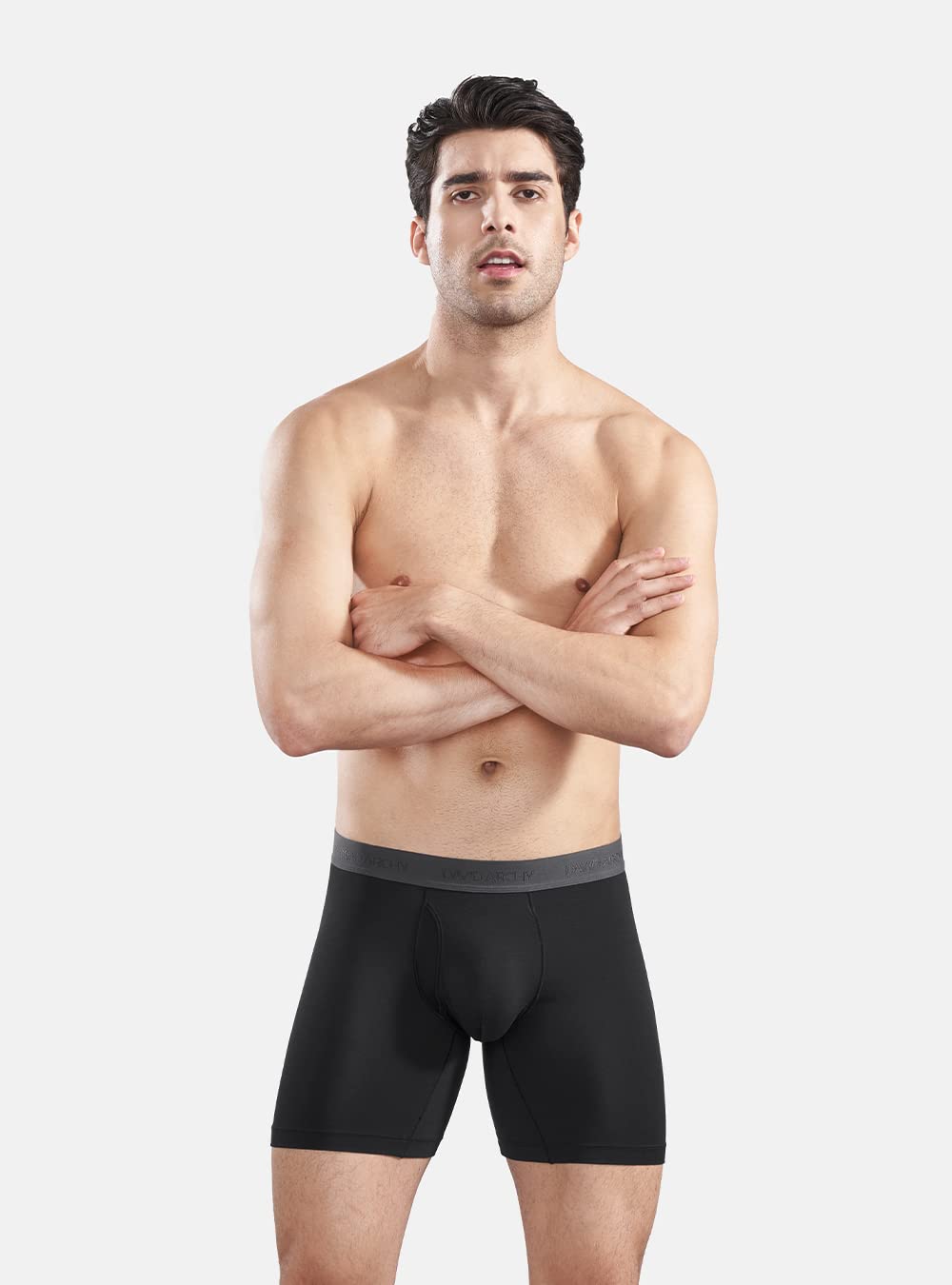 DAVID ARCHY Herren Boxershorts Mehrfachpack, Stretcken Klassischer Retroshorts, Unterhosen Männer, Bambus Unterwäsche Seidig Glatt Feuchtigkeitsableitend 3D-Beutel Boxer Shorts for Men