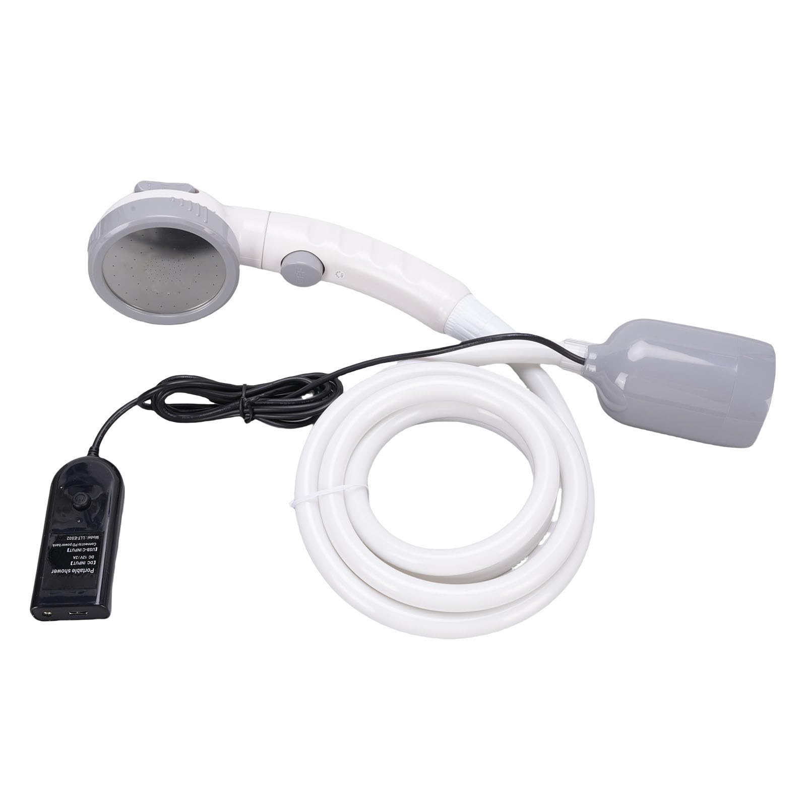 Portable Camping Shower with Pump, USB and Car Powered Outdoor Shower Kit IPX7 Water Proof 3 Spray Modes Camping, Hiking, Barbecues, Travel, Pets Cleanup