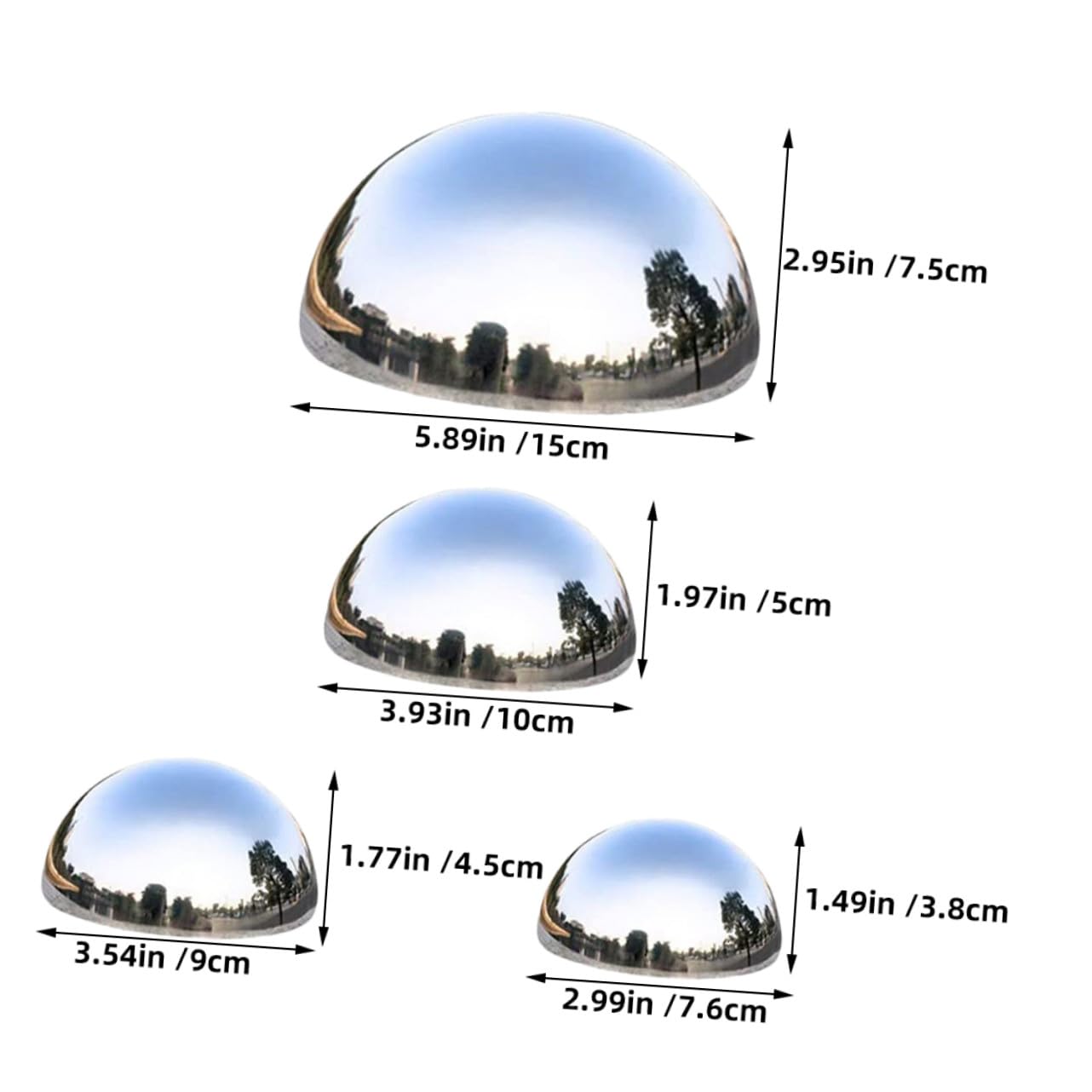 Didiseaon 7piezas Bolas Decorativas De Jardín De Acero Inoxidable Esferas Reflectantes para Jardín Bolas De Espejo para Mirar Resistentes Intemperie para Decoración De Patios y Jardines