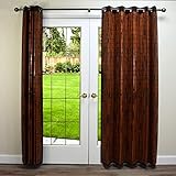 Versailles Home Fashions Bamboo Grommet Panel, 84-Inch, Espresso