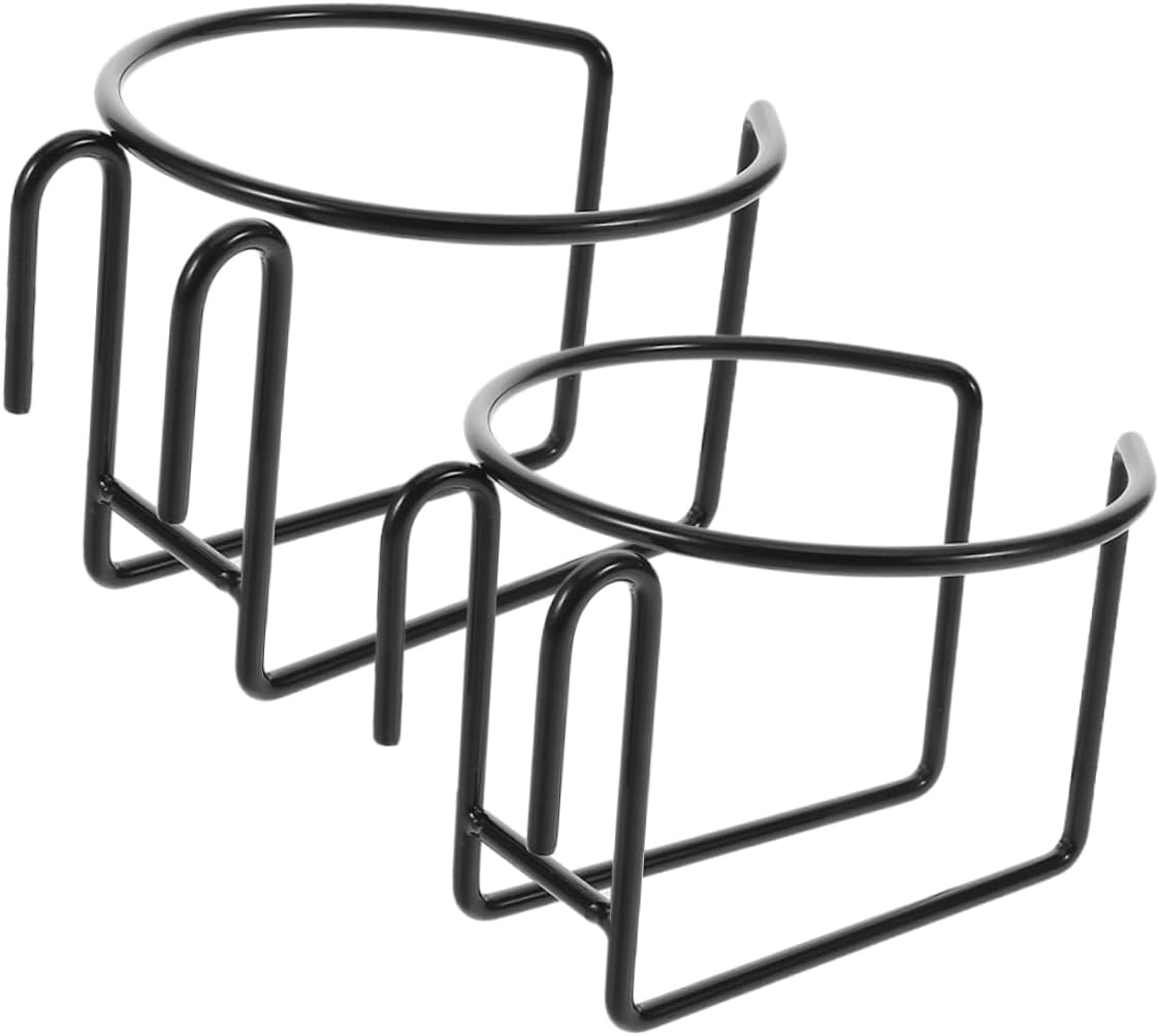 Shopping Cart Cup Holder Insert 2pcs Iron Black Hanging Mount