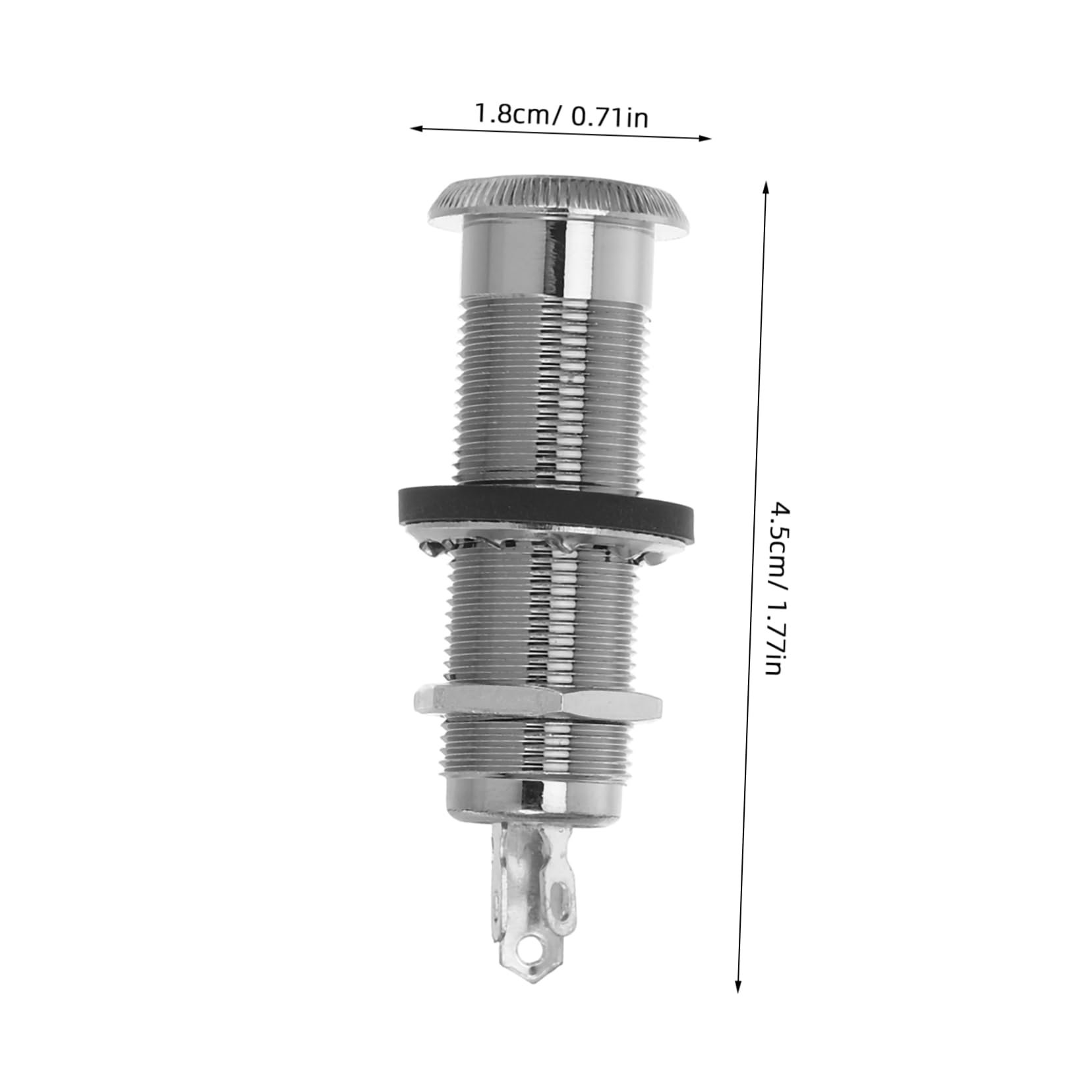 Abaodam 1/4 Guitar Bass Short Leg Insert Jack Socket Stereo/mono 6.35mm Barrel Guitar Tail Pin Output
