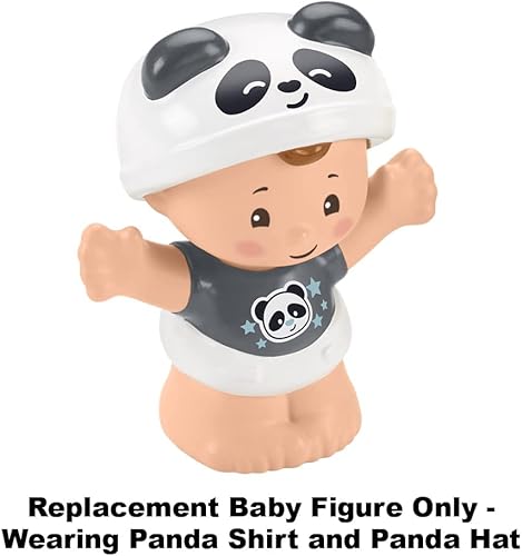Miniatura 3 de Pieza de repuesto para Fisher-Price Little People Bundle 'n Play Set - GKY41  Figura de bebé de repuesto  Bebé con camisa de panda y sombrero de