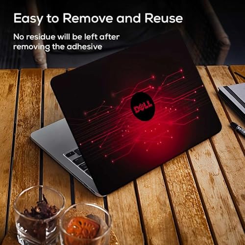 Image of Galaxsia DL239 Top+Wrist Pad Vinyl Laptop Skin /Sticker /Cover for 15 to 15.6 Inches Laptops Laminated-Removable-HD Quality Compatible for Dell-(15x10 Inches)
