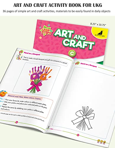 Image of Woodsnipe Art Craft Books for Preschool & Kindergarten Ages 2 to 6 Years| Simple Easy Fun Activities to Develop Creativity, Fine Motor Skills| Painting, Puppets, Origami, Paper Art with Daily Objects