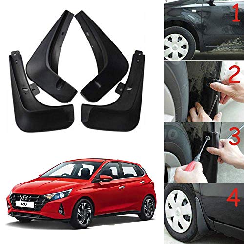 Image of Oshotto (O.E.M Fitting Cup Type) Mud Flap /Splash Guard Compatible with Hyundai i20 2020 Asta (Set of 4)