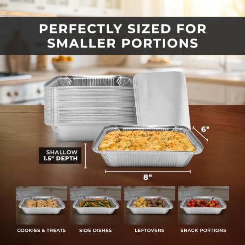 Reli. Aluminum Foil Pans with Lids 8x6 (60 Pack) Meal Prep Food Containers by Reli. - Used condition - Image 2