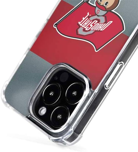 Skinit Phone Case Compatible with MagSafe iPhone 14 Pro Max - Officially Licensed Ohio State University OSU Buckeyes Flag Design
