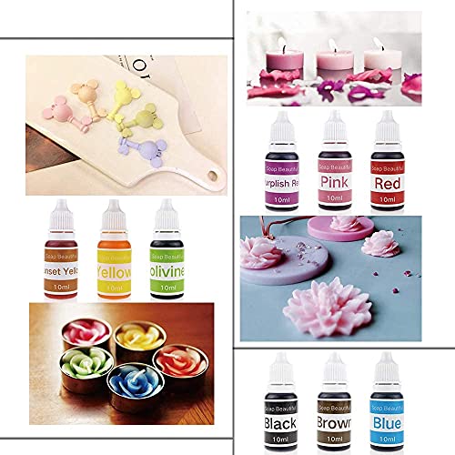 16 Colors Bath Bomb Soap Dye-16 Liquid Colors For Soap Coloring-Gluten Free For Crafting/Diy Slime-Clay-Bath Bomb-Bath Salt-Soap #TOP6