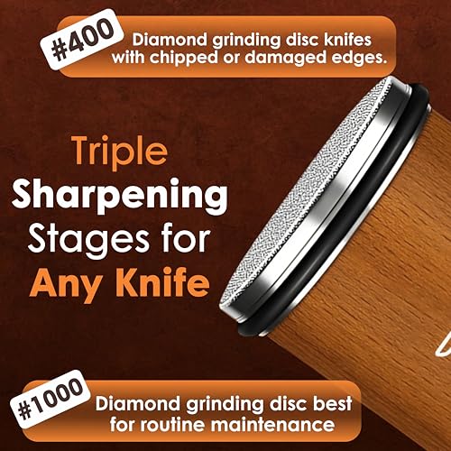 The Original Premium Rolling Knife Sharpener Kit - Ultimate Knife Sharpening Solution - With Diamonds and Ceramic for Steel of Any Hardness, Knife Sharpener 15 and 20 degree For Kitchen Knives
