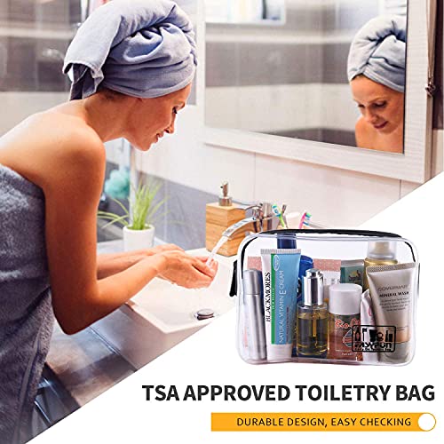 TSA Approved Toiletry Bag Travel Clear Makeup Bags 2 PCS Travel Accessories Quart Size for Men Women 7 TSA Approved Toiletry Bag Travel Clear Makeup Bags 2 PCS Travel Accessories Quart Size for Men Women