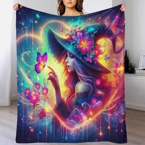 Couverture sorcière 3D en microfibre douce et chaude 150x200cm pour le lit - 6