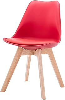 WJJPTYB FW Silla De Comedor Retra De Madera Plástica, Computadora Casual Silla del Balcón, Selección (Color : Rojo, Tamaño : One)