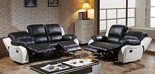 Mapo Möbel Voll-Leder Fernsehsofas Relaxsofas Ledergarnitur 5129-3+2-SW