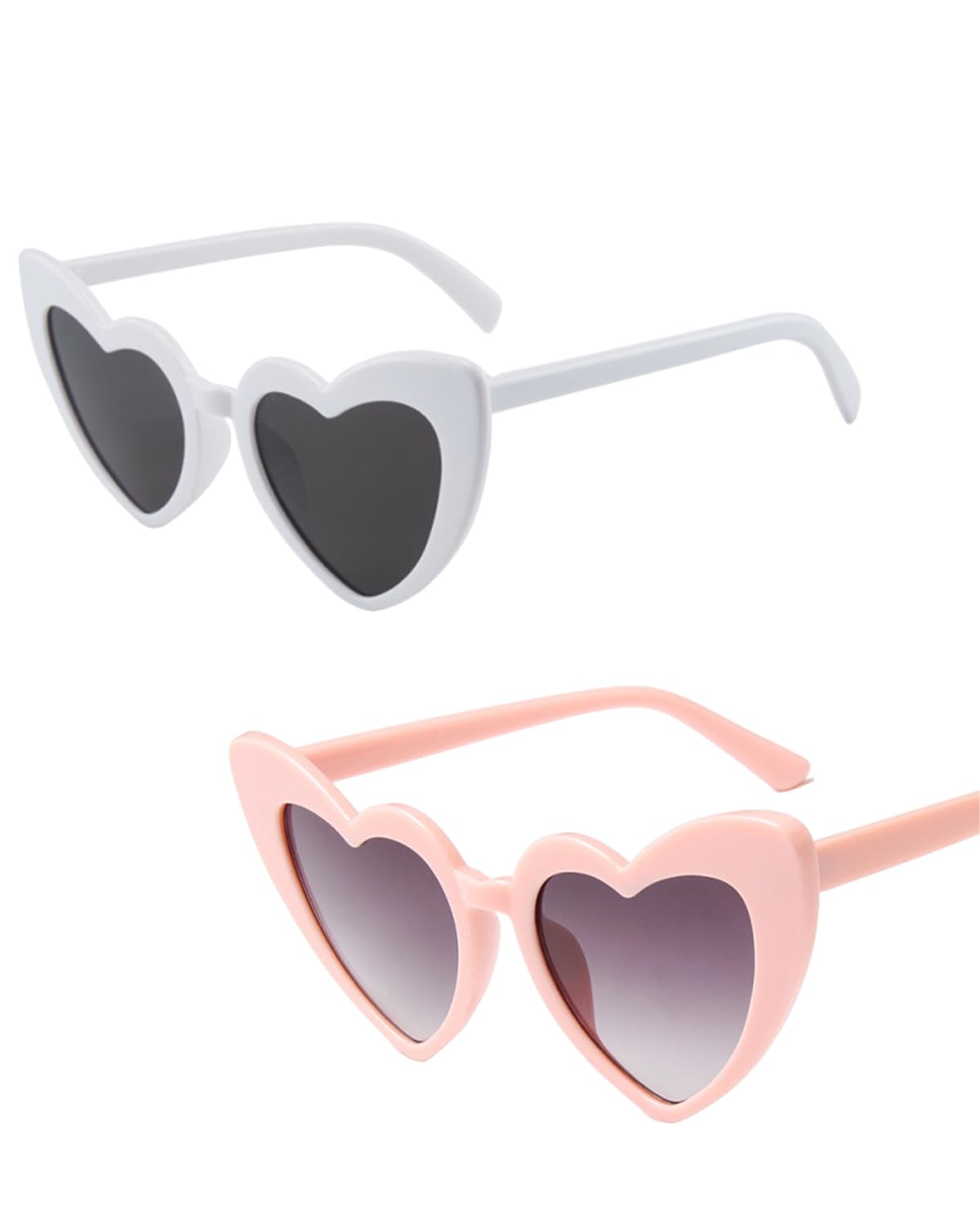 2 PCS Heart Glasses, Goggles for Women Sunglasses, Stylish Retro Gradient Eyewear, Lightweight Polarized Shades for Outdoor Activities, Beach, Driving, Parties-image-36
