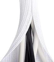 Vista 1 de Paquete de 2 fundas para cables blancas de 5 pies - 1 pulgada, organizador de cables para escritorio PC TV computadora, protector de cables cubierta