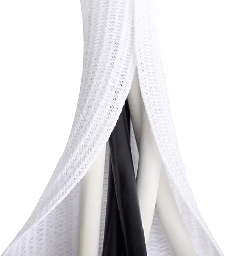 Paquete de 2 fundas de cable blanco de 5 pies a 1 pulgada, organizador de cables para escritorio, PC, TV, protector de cables, cubierta protectora disponible en Yaxa Colombia