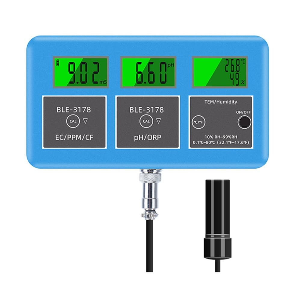 Probador de Calidad del Agua Wifi 7 en 1, ORP, TDS, EC, Temperatura y Humedad, Analizador en Línea para Acuarios, Monitor de Análisis de Agua