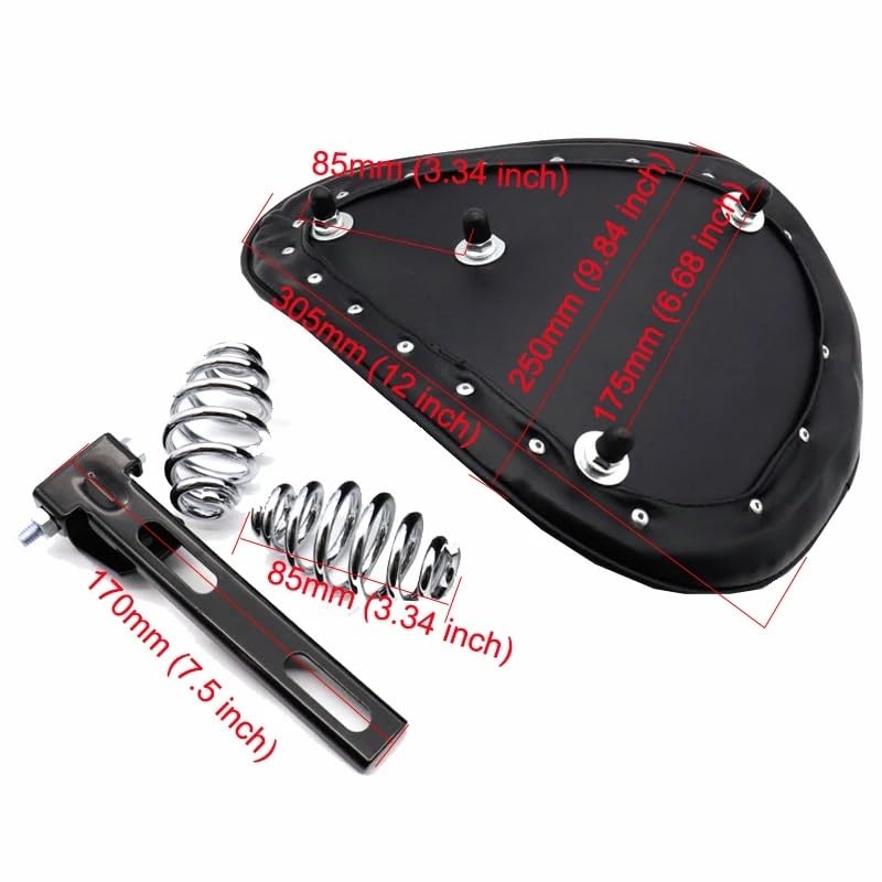 Asiento individual chopper para evitar dolores de espalda con muelles y soporte 3