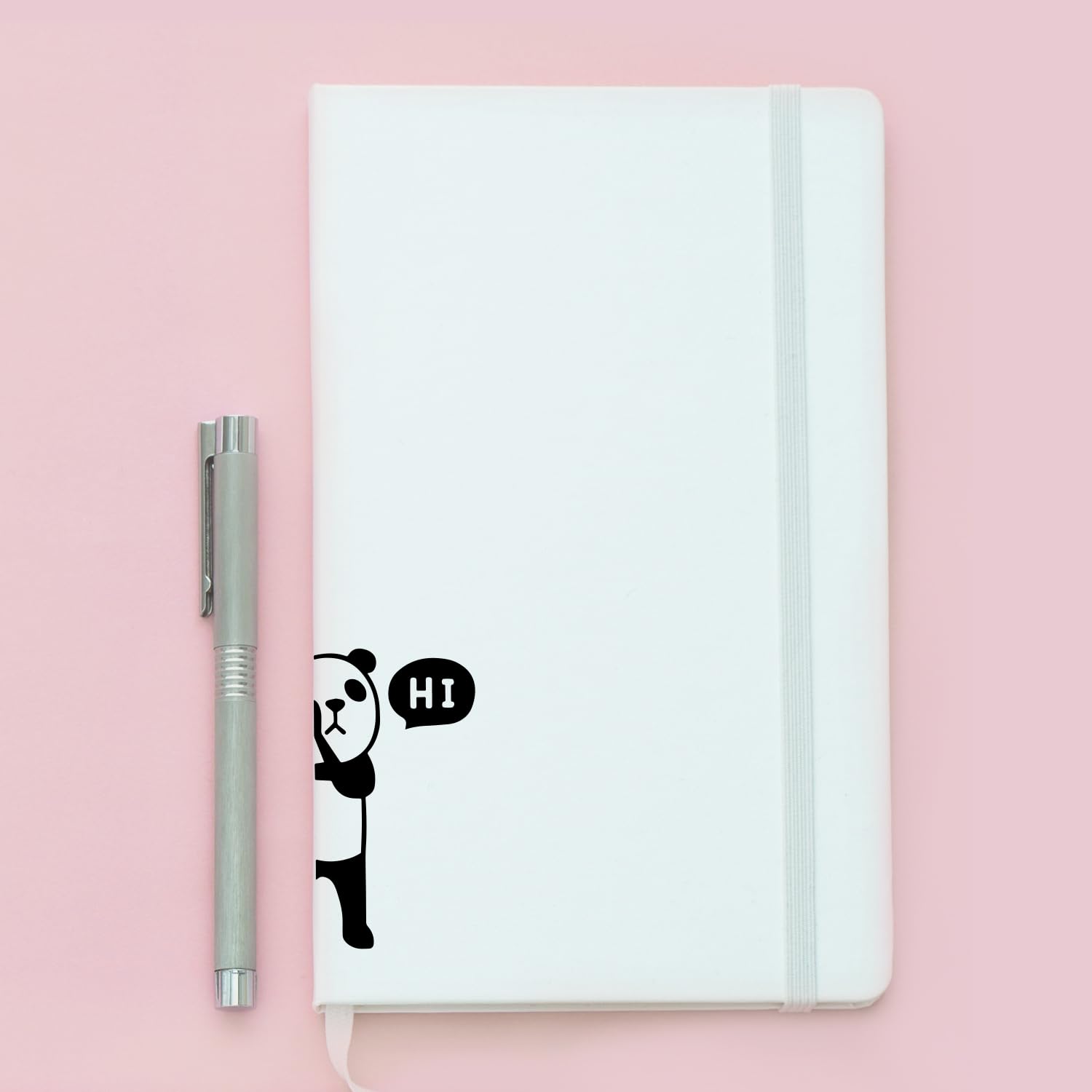 IMPRINTED DESIGNS WALL DECALS Panda Bear Decal - 1.8 x 3.3in Motivational Sticker - Vinyl Wall Art - Black (Waterproof, Removable, Premium Industrial