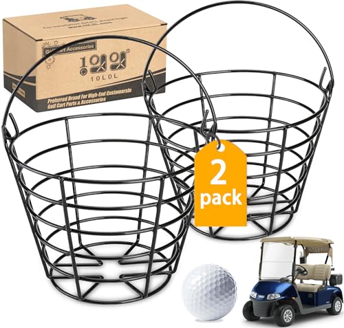 10L0L Golf Ball Baskets Metal Range 2 Pack