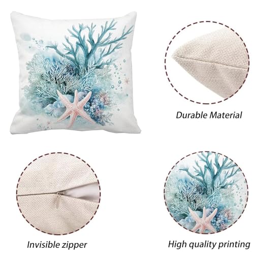 Housse coussin 70x70 bleu grand coussin extérieur imperméable de prestige