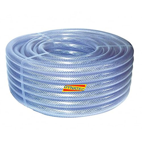Transparente Manguera Trenzada PVC 25mm (1") 30 Metros Bobina Agua, Compresor De Aire, Químico, Aguas residuales, Bomba