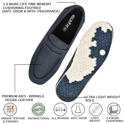 Image of HEALTH FIT Super Comfortable & Breathable Soft Sole Ultra-Lightweight Shoes Everyday Stylish & Durable Classic Design Shoe for Men's 731
