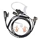 HYS Security Headset Kompatibel für Motorola MTH500 MTH600 MTH650 MTH800 MTH850 MTP850 MTS850 Funkgerät | mit Schallschlauch und PTT-Taste (Typ 2)