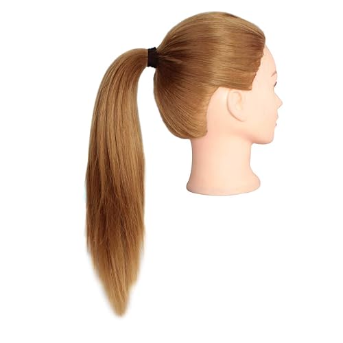 Miniatura 7 de Cabeza de maniquí de 20 pulgadas 60% cabello humano de formación de peinado cabeza maniquí cosmetología cabeza de peluquería entrenamiento de