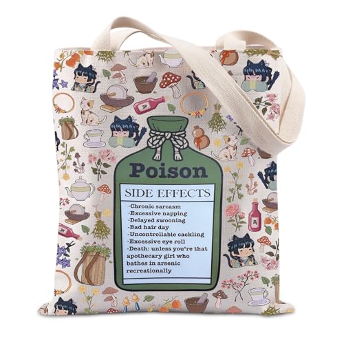FUNYSO Poison Apothecary Medicine Poisons Japan Anime Lovers Gift Maomao Fans Witch Apothecary Tote Bag, Poison Flower Regno Unito, 0