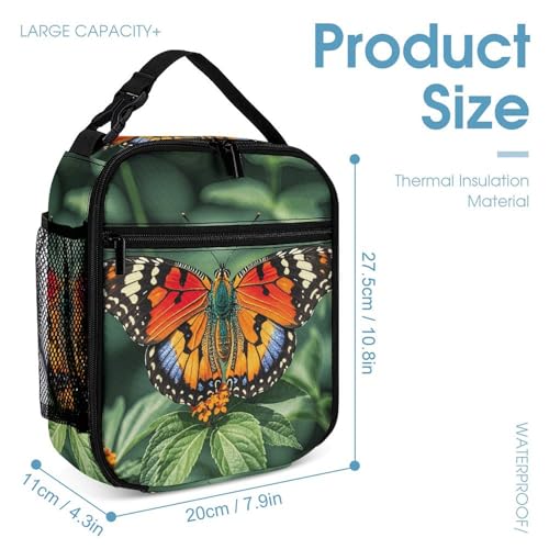 Sac à dos papillon coloré lot de 3 avec boîte à déjeuner et trousse école