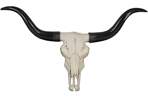 Ebros Gift Texas Longhorn Steer Cattle Cow Skull Wall Mounted Hanging Plaque Figurine