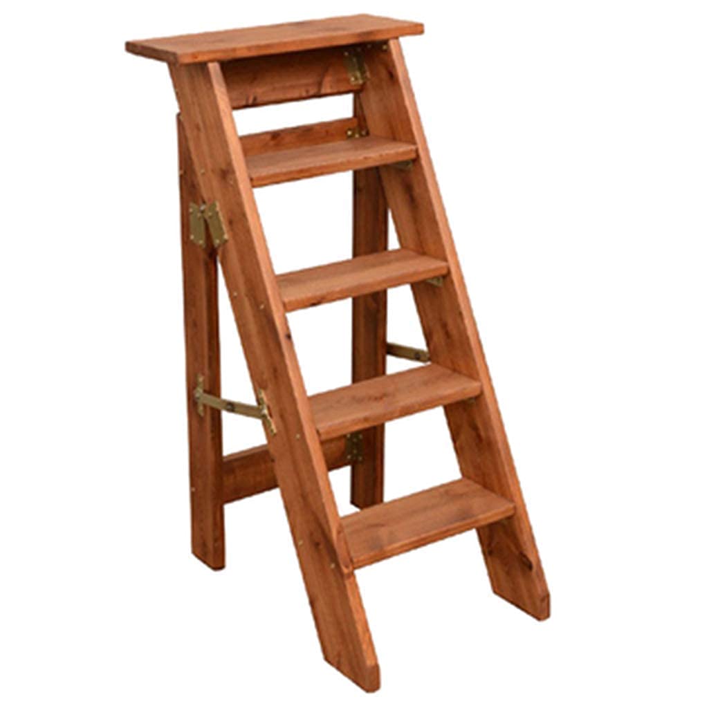 Chaise d'escalier pliante portative en bois avec 5 étapes de mode
