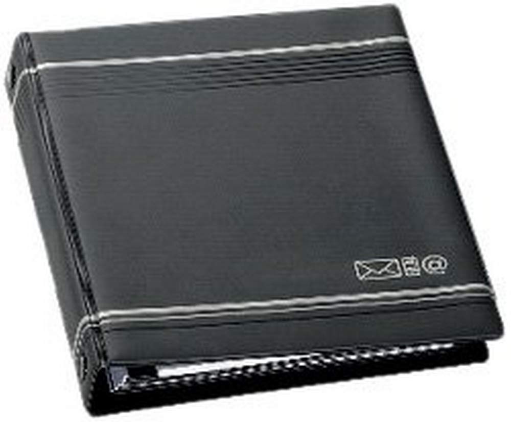 Durable 237758 - Telindex A5, rubrica telefonica con blocco appunti, 200 contatti, indice alfabetico 12 tasti, 25 fogli, 175x230 mm, carbone
