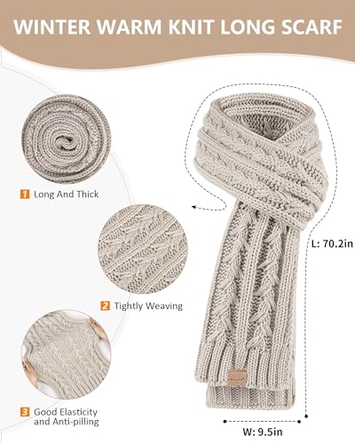 Conjunto de invierno para mujer con gorro bufanda y guantes de pantalla táctil 4