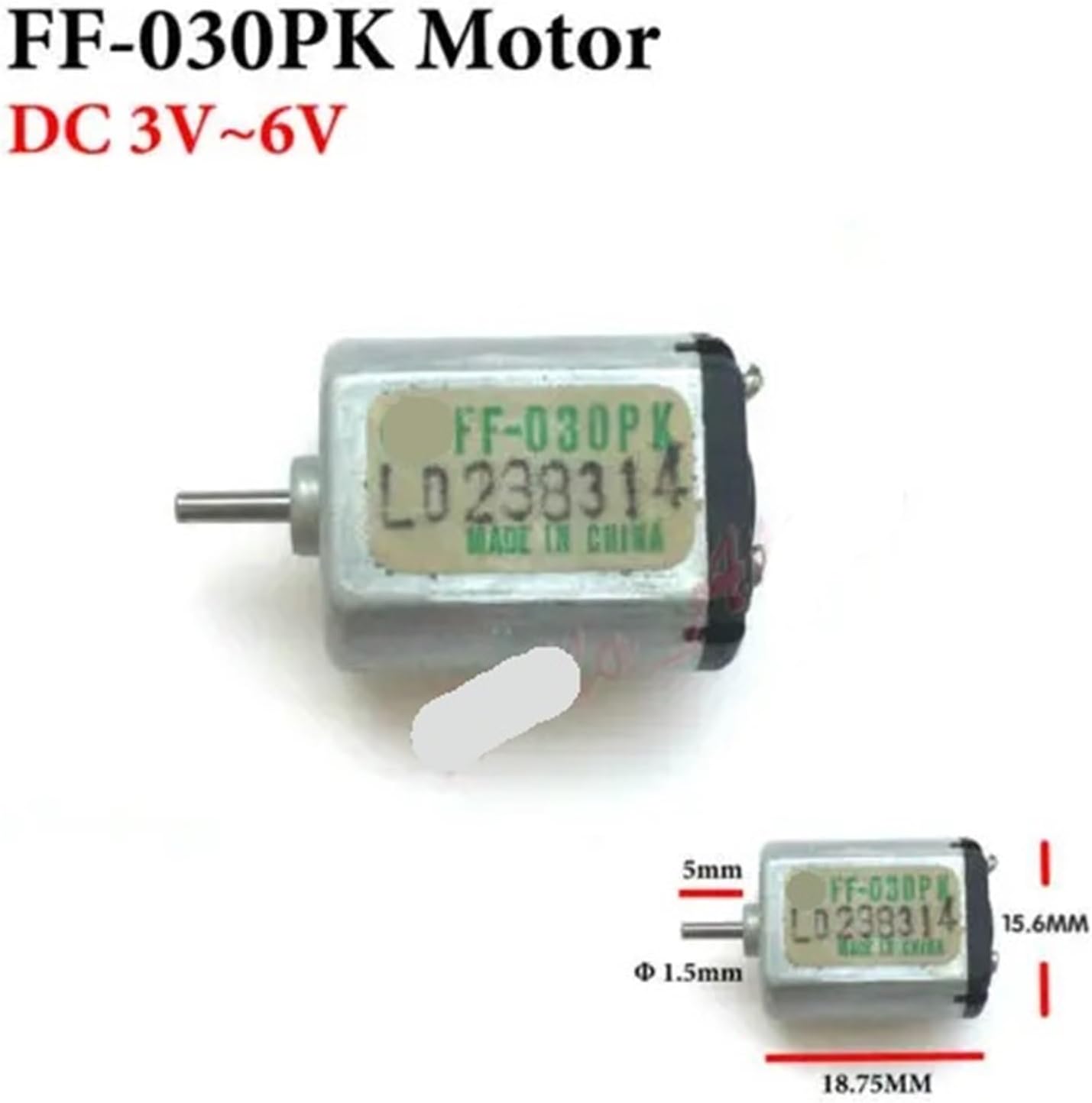 KOKYLEZN FF-030PK 15mm スピンドル電子スターター DC 3V-6V ミュート 030 電子スターター 1.5m