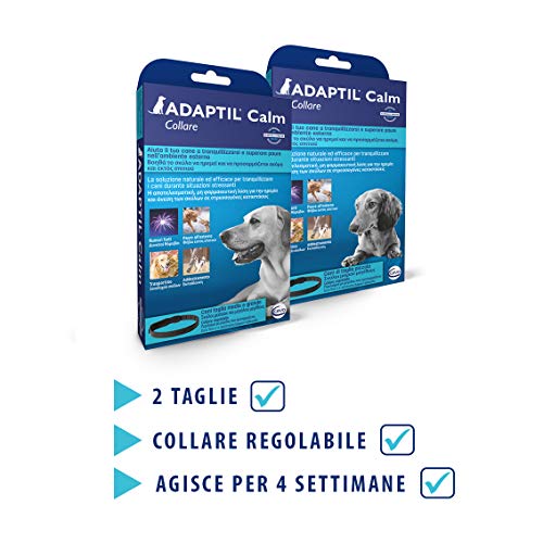 ADAPTIL Calm Beruhigendes Halsband für Hunde, Größe M/L, mittelgroße und große Hunde, beruhigende Pheromone, Stressabbau für hyperaktive, ängstliche Hunde, Entspannung für Hunde, Reisen und stressige