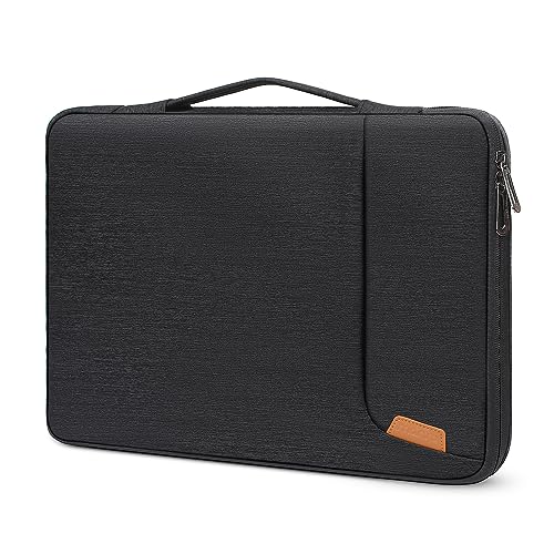 MOSISO 360 Protective Laptop Sleeve Bag Compatible with MacBook Air/Pro, 13-13.3 inch Notebook, Compatible with MacBook Pro 14 inch M4 M3 M2 M1 2025-2021, Vertical Bag with Bevel Corner & Belt, Black