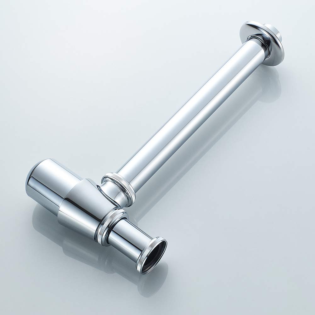 Ibergrif Sifón Universal para Fregadero 1-1/4 pulgadas x 32 mm, Sifón Antiolor, Regulable en Altura, Desagüe Metálico, Impermeable, Cromado, M20505