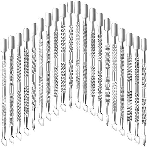 20 Pcs Cuticle Pusher Cuticle Cutter Double Ended Cuticle