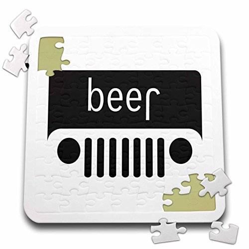 3dRose Beer Text ON Truck - Puzzle, 10 by 10-inch (pzl_266026_2)